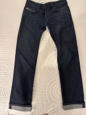 Diesel Dark Indigo Straight Leg Jeans